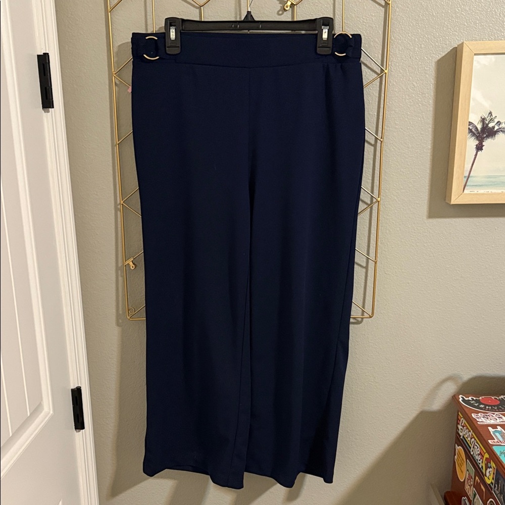 Rafaella Navy Wide Leg Pants